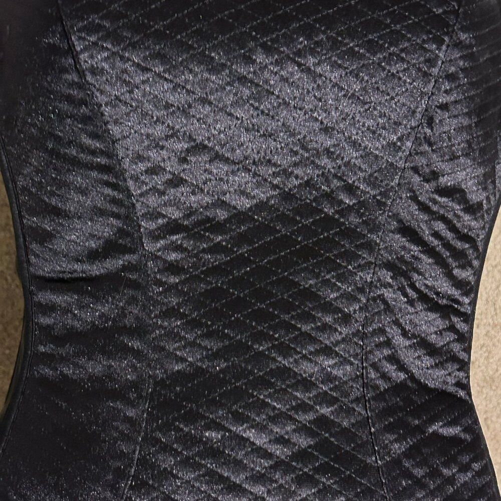 Native Intimates Vintage Y2K Black Quilted Corset Bustier Top Size 36B - Picture 2 of 5